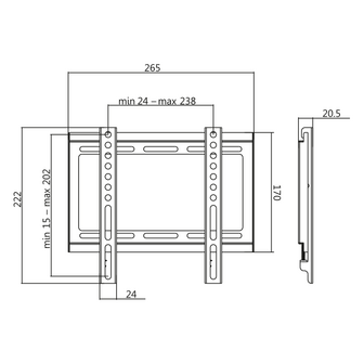 Wall Mount LogiLink Fix 23&quot;-42&quot; 