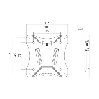 Wall mount LogiLink Fix 13&quot;-27&quot; 