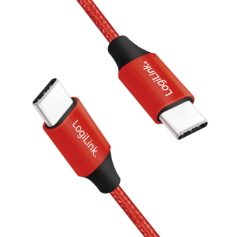 USB 2.0 C  USB-C 0.30m LogiLink Rood