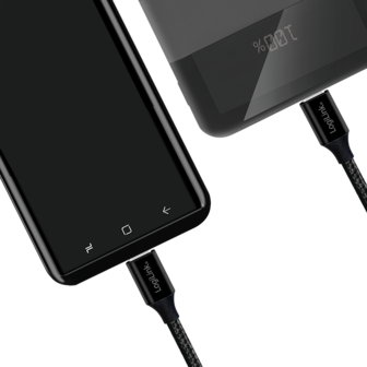 USB 2.0 C  USB-C 1.00m LogiLink Zwart