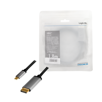 USB 3.2 Gen1 C --&gt; DP 1.80m LogiLink 4K