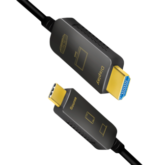 USB 3.2 Gen2 C --&gt; HDMI 10.00m LogiLink 4K Zwart