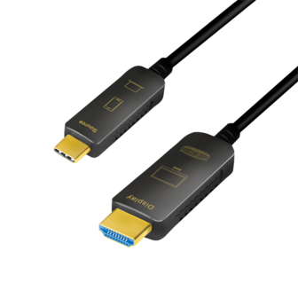 USB 3.2 Gen2 C --&gt; HDMI 15.00m LogiLink 4K Zwart