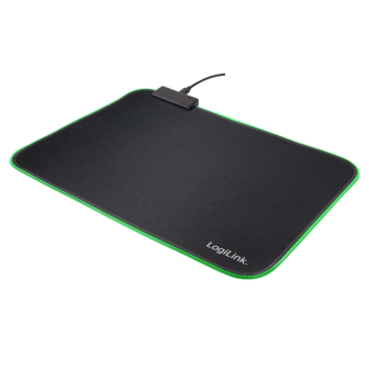 Mousepad LogiLink Zwart met RGB verlichting