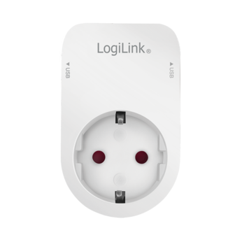 LogiLink Stekkerdoos met 2xUSB-A 17W