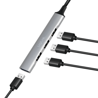 LogiLink 4 Port, USB-C --&gt; 1xUSB-A 3.2 + 3xUSB-A 2.0