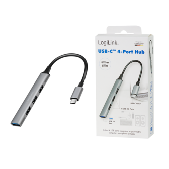 LogiLink 4 Port, USB-C --&gt; 1xUSB-A 3.2 + 3xUSB-A 2.0