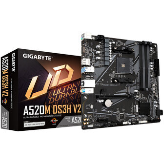 Gigabyte AM4 A520M DS3H V2 - DDR4/M.2/DP/HDMI/DVI/&micro;ATX