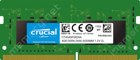 SODIMM 4GB DDR4/2666 CL19 Crucial