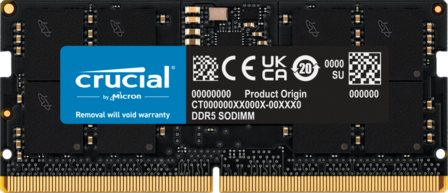 SODIMM 16GB DDR5/4800 CL40 Crucial