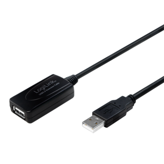 USB 2.0 A --&gt; A 10.00m Verlenging LogiLink + versterker