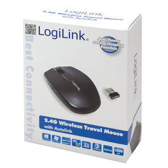 Logilink mini Optical USB Zwart Retail Wireless