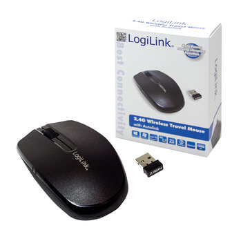 Logilink mini Optical USB Zwart Retail Wireless