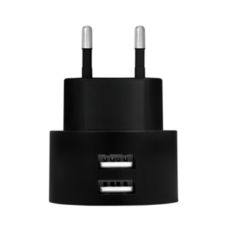 Lader 230V 2xUSB-A 10,5W LogiLink Zwart