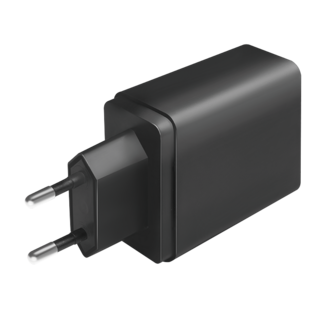 Lader 230V 1xUSB-C 15W+3xUSB-A 12W LogiLink Zwart