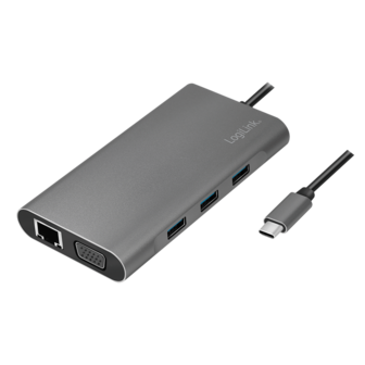 Docking Station Logilink USB-C, 100W, 4K, 10 Port