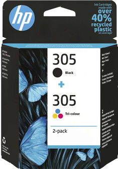HP No.305 2-Pack 120/100 pagina&acute;s (Origineel)