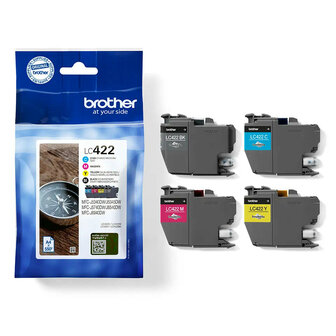 Brother LC-422 Value Pack 4x 550 pagina&#039;s (Origineel)