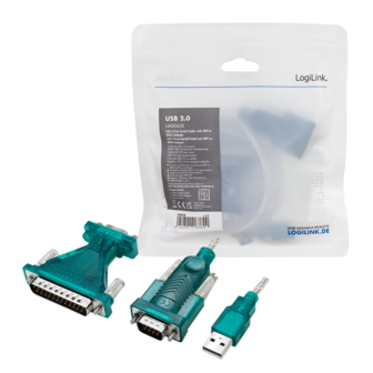 USB 2.0 A --&gt; Serieel LogiLink incl. 25-pin Adapter 1,3m