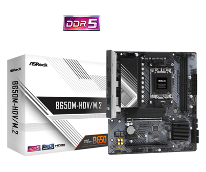 ASRock AM5 B650M-HDV/M.2 - DDR5/M.2/DP/HDMI/&micro;ATX