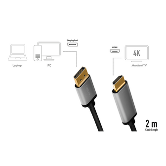 DisplayPort 1.2 --&gt; HDMI 2.00m 4K/60Hz LogiLink