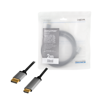 DisplayPort 1.2 --&gt; HDMI 2.00m 4K/60Hz LogiLink