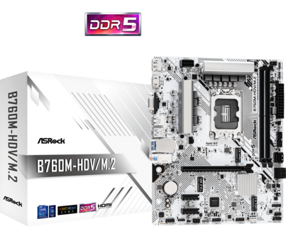 ASRock 1700 B760M-HDV/M.2 - DDR5/M.2/DP/HDMI/VGA/&micro;ATX