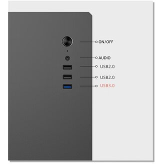 Power Train GC361020B - TG/USB3.0/Midi/&micro;ATX/Zwart