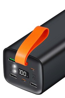 Power Bank 50000mAh LogiLink 2xUSB-C, 3x USB-A Zwart