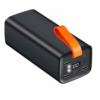 Power Bank 50000mAh LogiLink 2xUSB-C, 3x USB-A Zwart