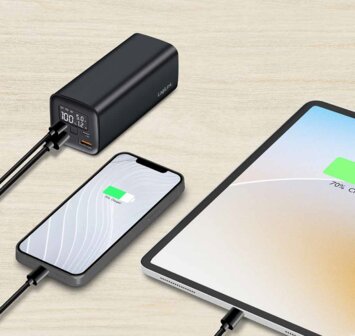 Power Bank 20000mAh LogiLink 2xUSB-C, 2x USB-A Zwart