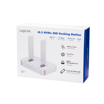 Dockingstation LogiLink 2x M.2 NVMe - USB3.2