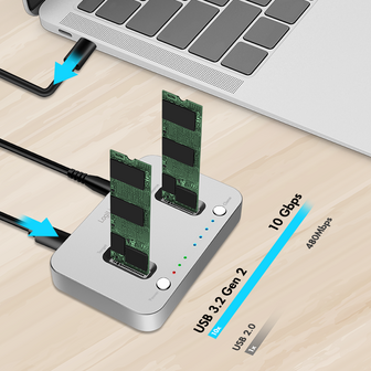 Dockingstation LogiLink 2x M.2 NVMe - USB3.2
