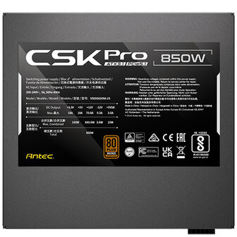 Antec 850W CSK850 PRO EC 80+ Bronze Semi-Modular ATX3.1