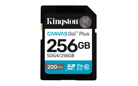 SDXC Card 256GB Kingston U3 V30 Canvas Go! Plus