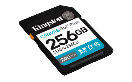SDXC Card 256GB Kingston U3 V30 Canvas Go! Plus