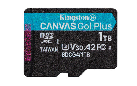 SDXC Card Micro 1TB Kingston U3 V30 A2 Canvas Go! Plus