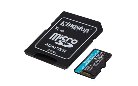 SDXC Card Micro 512GB Kingston U3 V30 A2 Canvas Go! Plus
