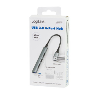 LogiLink 4 Port, USB-A 3.0 passief