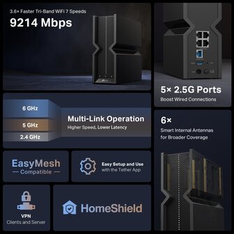 TP-Link Archer BE550 Wifi7 9200Mbps Gigabit.