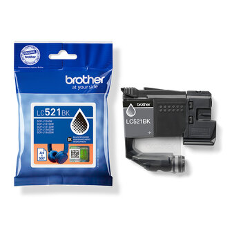 Brother LC-521BK Zwart 500 pagina&#039;s (Origineel)