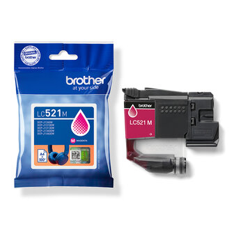 Brother LC-521M Magenta 500 pagina&#039;s (Origineel)