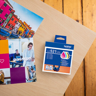 Brother LC-521VAL Value Pack 4x 500 pagina&acute;s (Origineel)