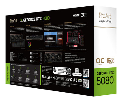 5080 ASUS PROART RTX OC 16GB/2xDP/1xHDMI/1xUSB-C