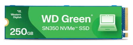 250GB M.2 PCIe NVMe WD Green SN350 2400/1500