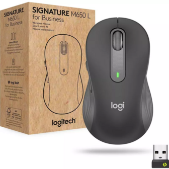Logitech M650 (L) Signature Optical USB-A Grijs Wireless