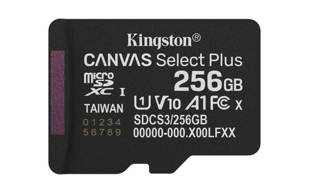 SDXC Card Micro 256GB Kingston UHS-I Canvas Select Plus