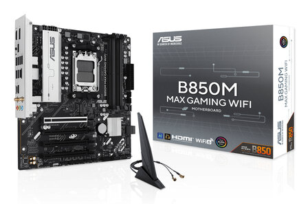 ASUS AM5 B850M MAX GAMING WIFI - DDR5/3xM.2/DP/HDMI/&micro;ATX