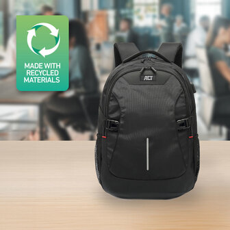 ACT AC8530 Global rugzak 15,6" met USB-poort