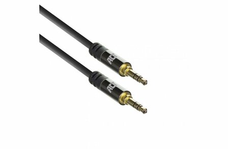 ACT AC3610 | 3.5mm Audiokabel | 1,5 Meter | Stereo Jack naar Jack | Zwart